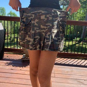 Red Fox Camoflauge Mini Skirt with ruffles.